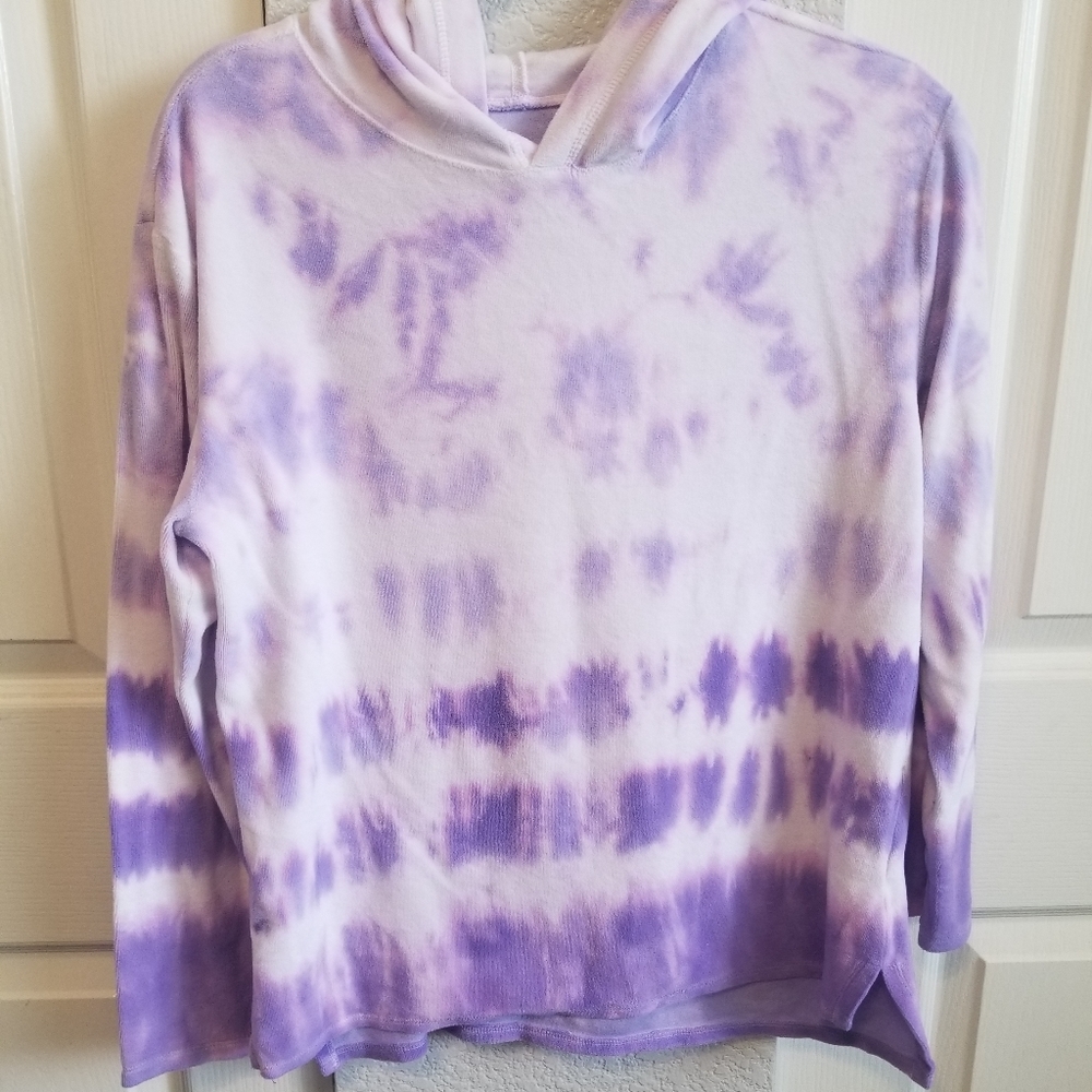 Velour tie dye hoodie